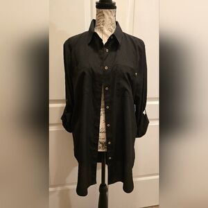 Calvin Klein Black Button Down Shirt Medium
